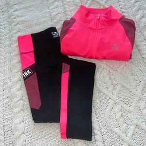 Sold ❣️ VS PINK Ultimate Legging & Half Zip